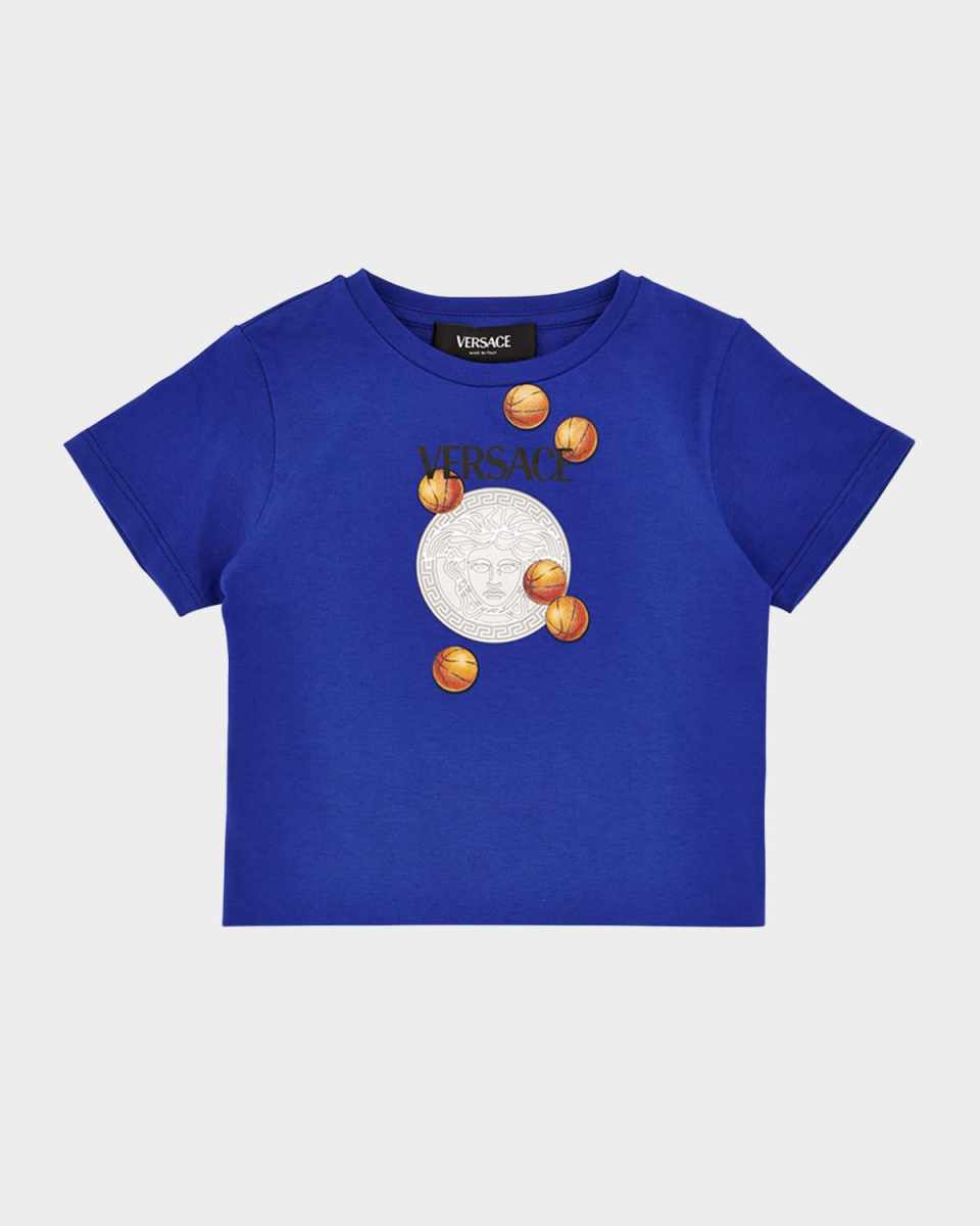 Boy's Basketball Graphic Logo-Print T-Shirt, Size 12M-4